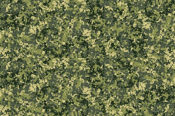 Pixel camouflage for a soldier army uniform. Modern camo fabric design. Digital military background.