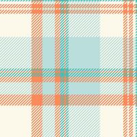 Poncho tartan plaid fabric, gift card texture check background. Us seamless pattern textile in sea shell and light colors. vector