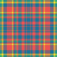 Softness background textile check, faded pattern texture fabric. Curtain plaid seamless tartan in red and cyan colors. vector