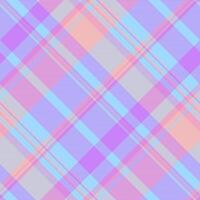 Scrap background fabric , famous seamless tartan plaid. Exotic texture textile check pattern in cyan and violet colors. vector