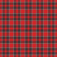 Worn plaid pattern seamless, pastel textile check texture. Short background tartan fabric in dark and red colors. vector