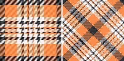 Plaid pattern tartan of seamless background check with a texture fabric textile. Set in skin colors for stylish oilcloth and other kitchen decor. vector