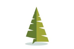 Christmas tree icon. Modern style fir symbol in color for holiday decoration, gift card design. vector