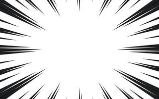speed lines on white background. Anime comic speed lines movement effect. vector