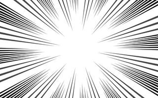 Radial lines for comic books isolated on white background vector