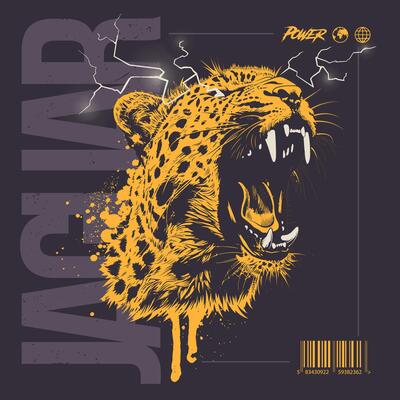 Design Concept With Roaring Jaguar