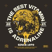 Design Concept With Roaring Jaguar vector