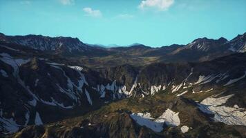 A view of a mountain range from a plane video