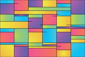 Mondrian gradient tracery seamless pattern for your creative project vector