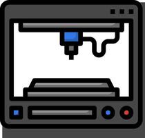 A 3d printer icon on a white background vector