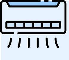 A black and white image of a wall air conditioner vector
