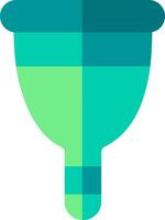 A funnel icon with a green and blue color vector