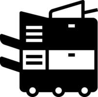 A black and white image of a printer vector