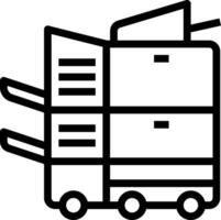 A black and white image of a truck with a stack of paper vector