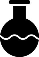 A black and white illustration of a flask vector