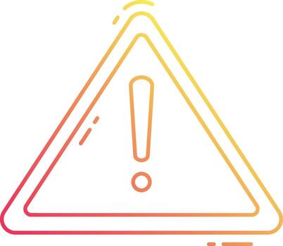 A warning triangle with an exclamation mark vector