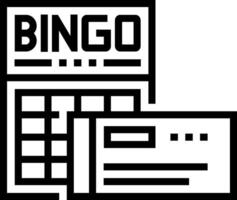 Bingo icon with a card and a bingo card vector