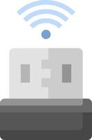 A wifi router with a blue icon vector