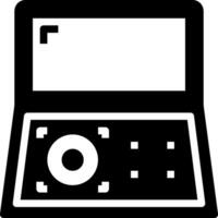 A laptop computer with a camera on it vector
