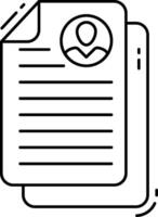 A document with a person on it vector