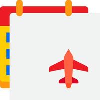 A calendar with an airplane on it vector