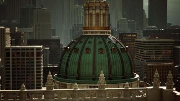 A panoramic view unveils the awe-inspiring sight of a towering building video