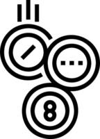A black and white image of a clock with two numbers vector