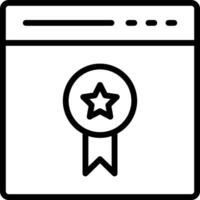 A star icon with a ribbon around it vector