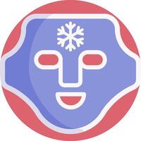 A blue mask with a snowflake on it vector