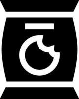A black and white icon of a jar with a slice of bread vector