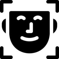 A black and white image of a face with a smile vector