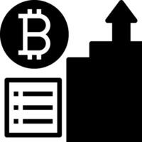 Bitcoin and ledger icon vector