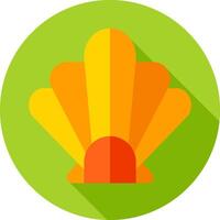 Shell icon flat design vector