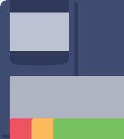 A flat icon of a computer and a phone vector