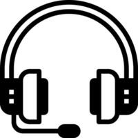 A headset icon with headphones on it vector