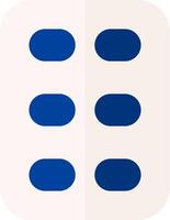 A white and blue app icon with four blue dots vector