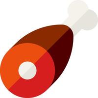 A red and white meatball icon vector