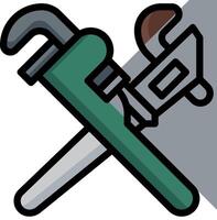 A wrench and a wrench are on a white background vector