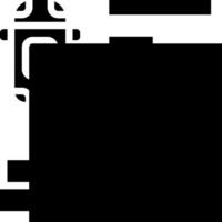 A black and white logo with a black and white image vector