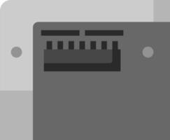 A black and white image of a computer vector