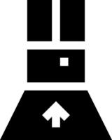 A black and white icon of a man with a hat on his head vector