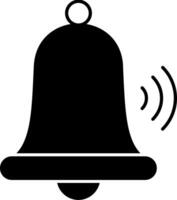 An icon of a bell with sound waves vector
