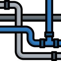 A blue and gray pipe system with pipes and valves vector