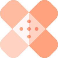 A flat icon of a bandage with dots on it vector