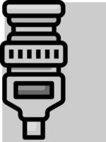 A black and white image of a black and white valve vector