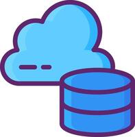 A cloud and a stack of data vector