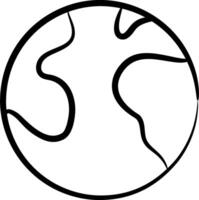 A black and white drawing of a globe vector