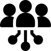 A group of people are connected to each other vector