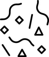 A black and white drawing of geometric shapes vector