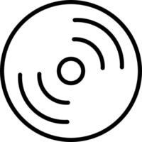 A black and white image of a circular icon vector